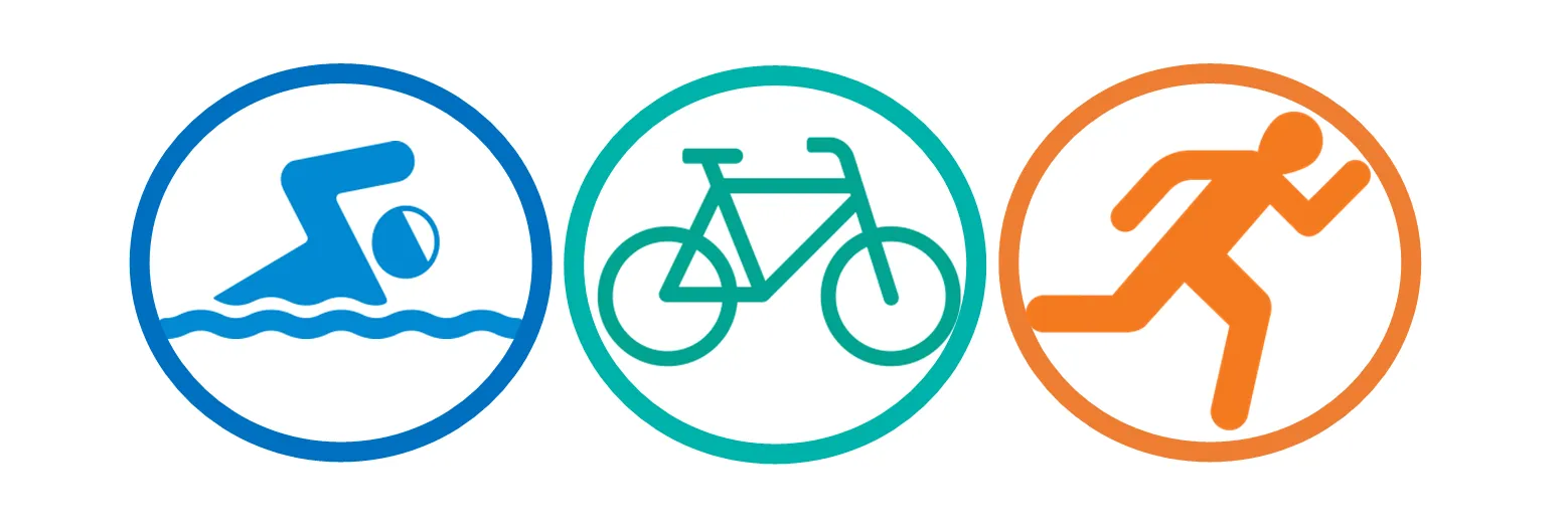 Swim bike run banner