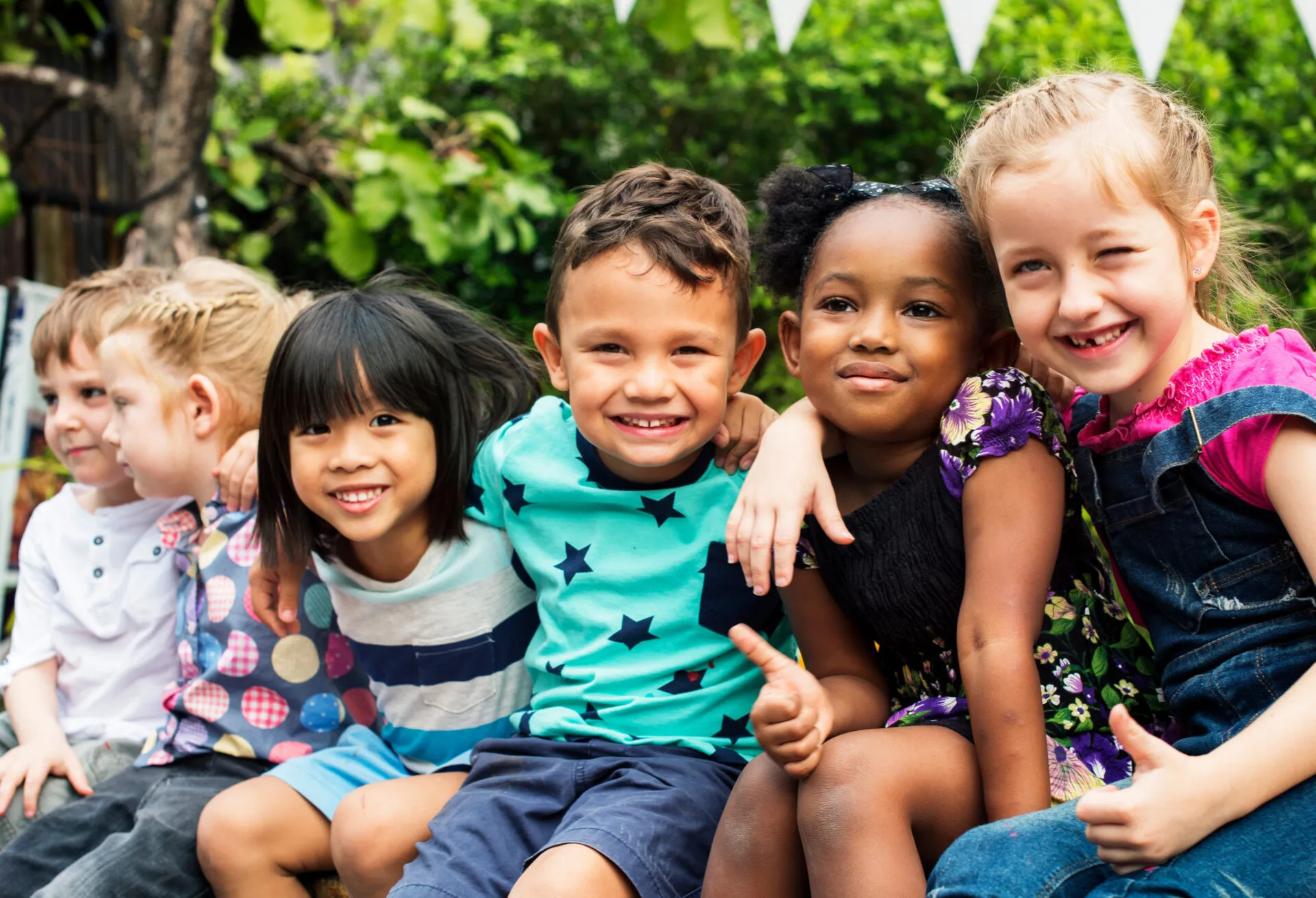 group of school age children